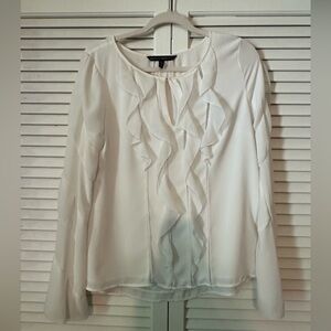 White House Black Market White Blouse